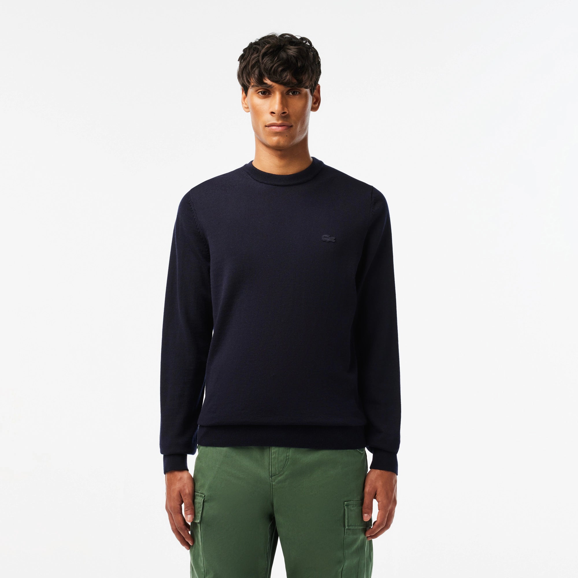Sweater Round Neck Merino Wool - Navy Blue