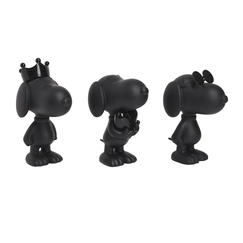 Snoopy XS black - Set of 3 pieces