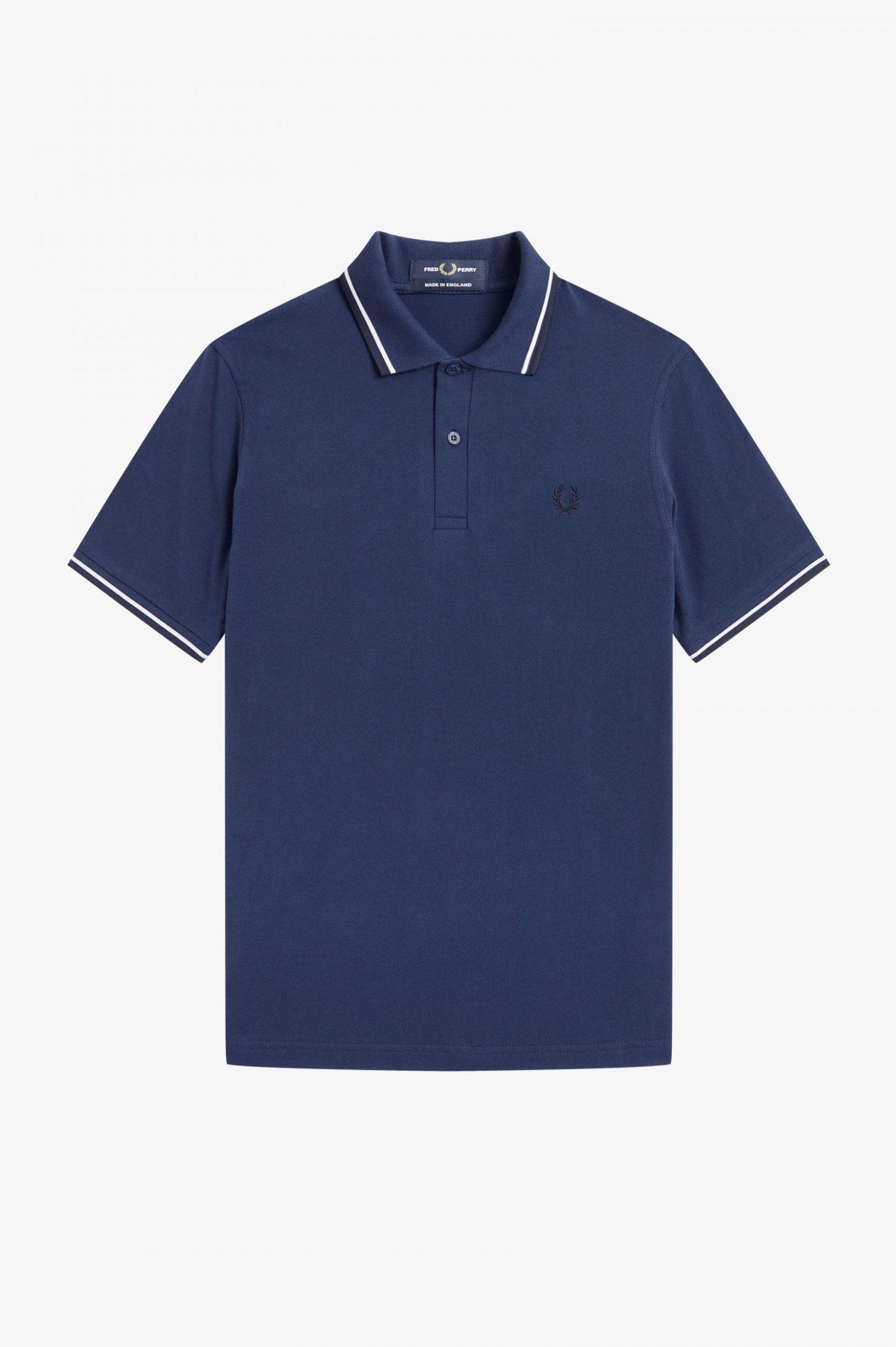 M12 TWIN TIPPED FRED PERRY POLO SHIRT - Q42 BLK/ECRU/NUT