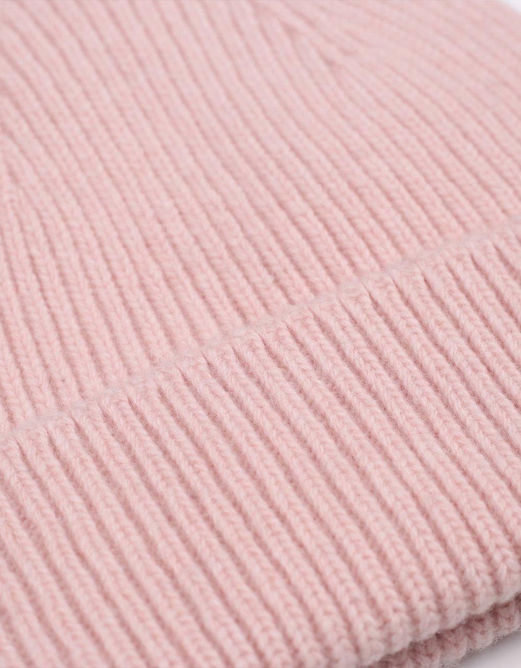 Merino Wool Beanie Faded Pink