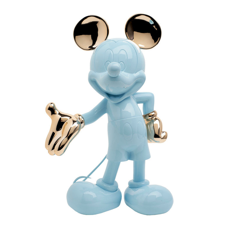 MICKEY WELCOME PASTEL BLUE & GOLD 30CM
