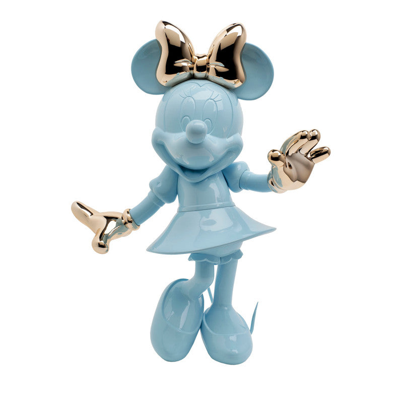 Minnie Welcome Pastel Blue & Gold - 31 CM